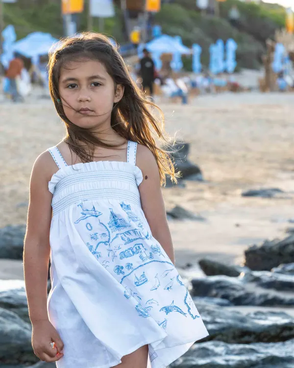 Smocked Dress Cape