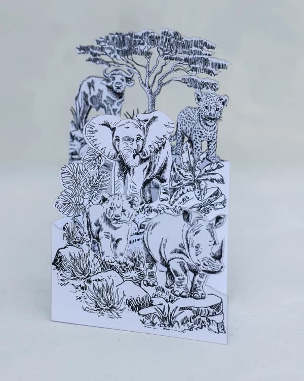 3D Big Five card