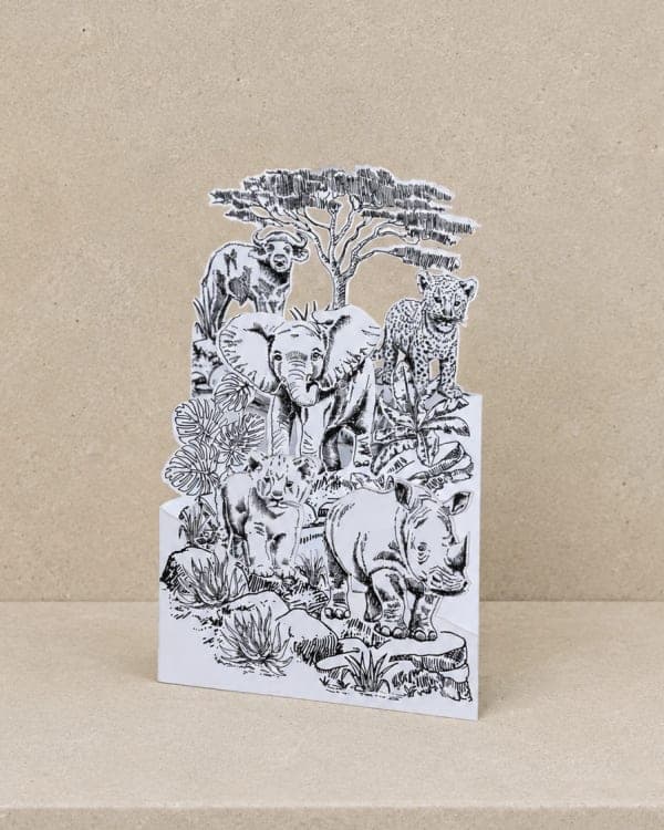 3D Elephant card