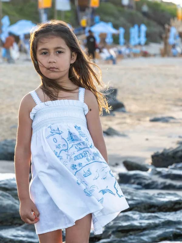 Smocked Dress Cape