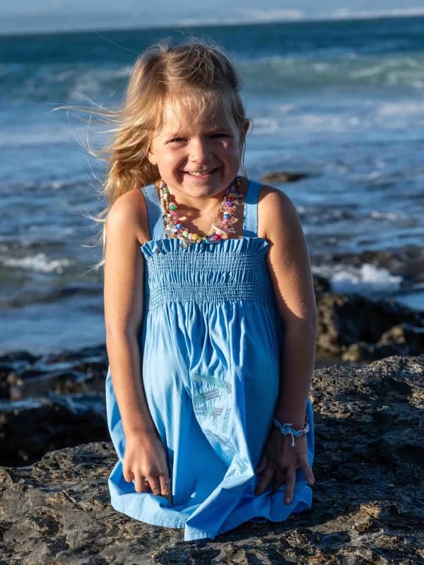 Smocked AFRIKA Blue